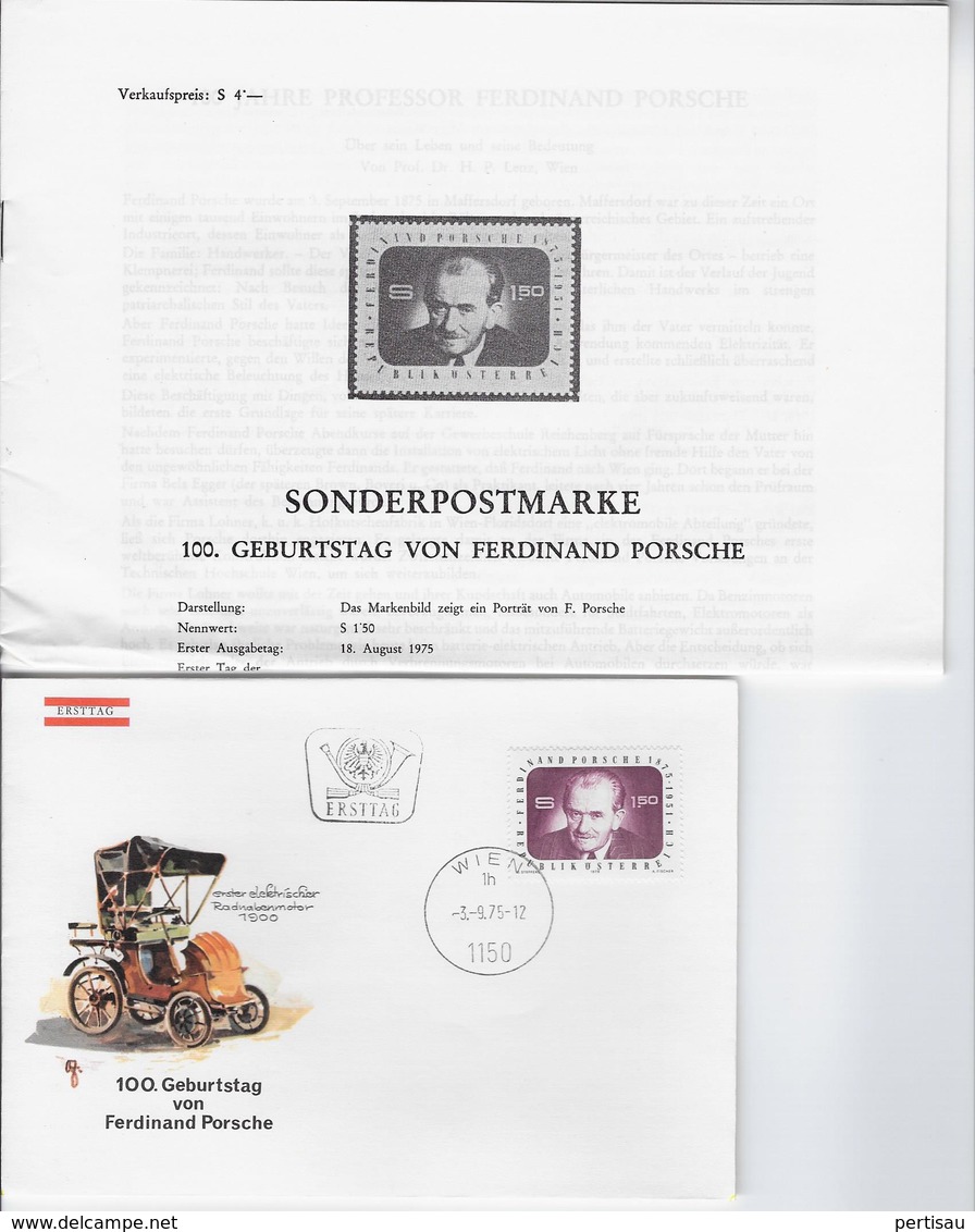 Geb Ferdinand Porsche - Lettres & Documents