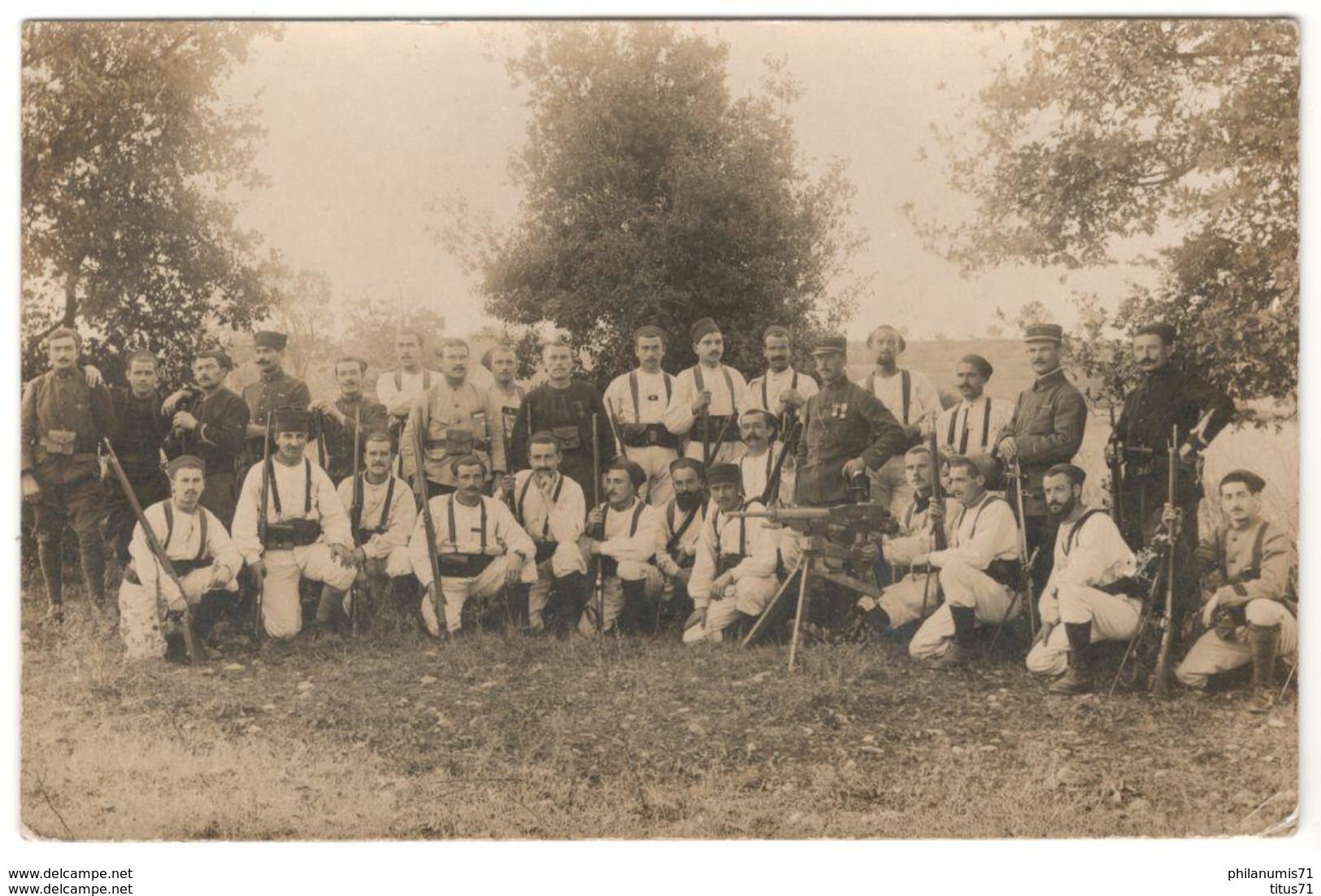 Photo Ecole D'application Au Tir De La Valbonne 1915 - Ecrite Au Verso Comme Une Carte Postale - Guerre, Militaire