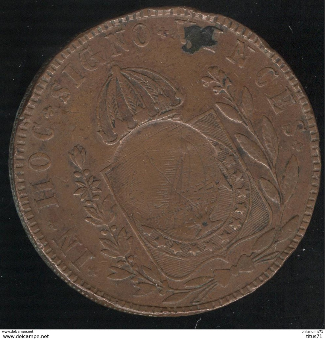 40 Réis Sur 80 Réis Brésil 1832 R - Brasil