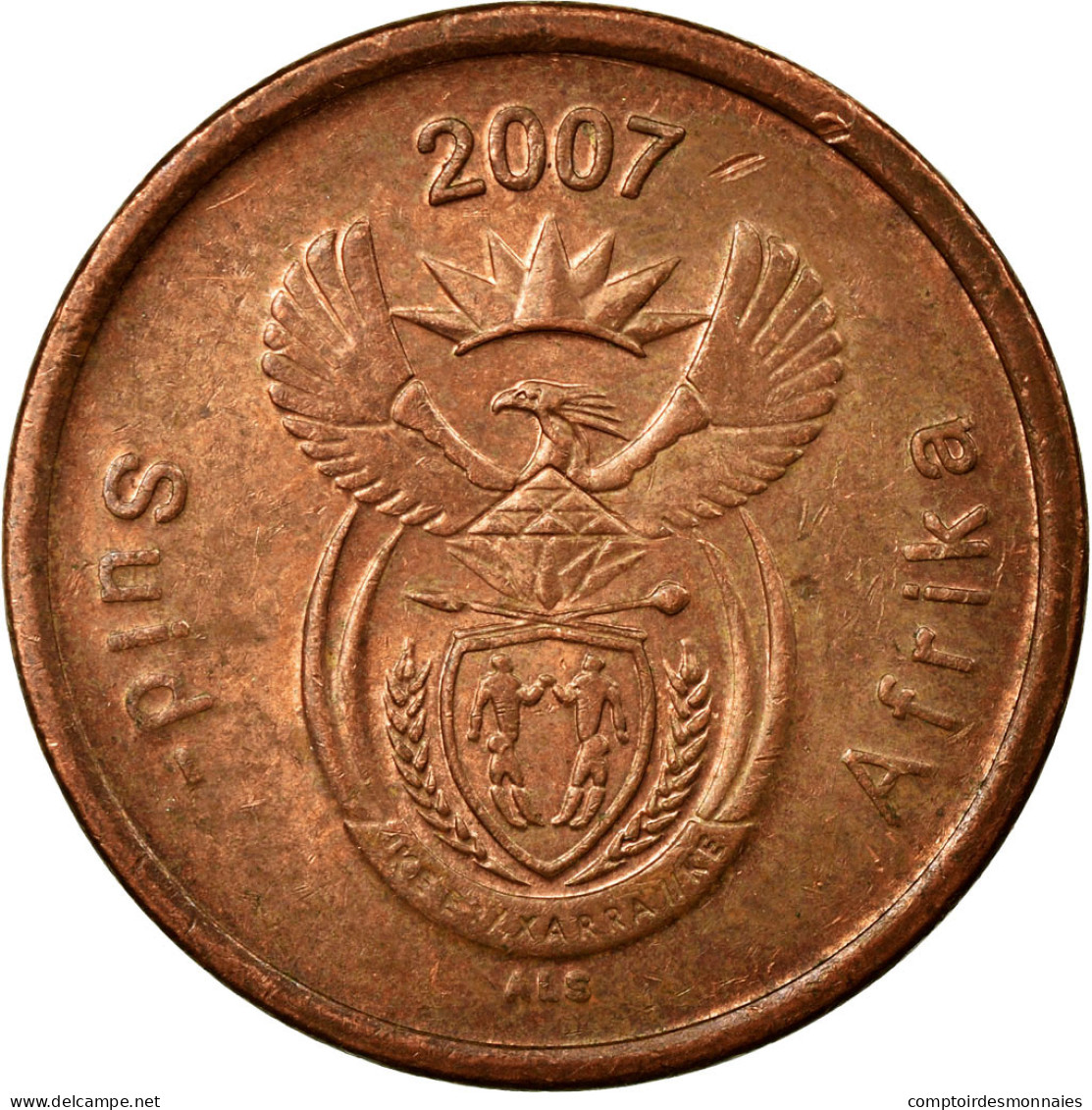 Monnaie, Afrique Du Sud, 5 Cents, 2007, Pretoria, TTB, Copper Plated Steel - Afrique Du Sud