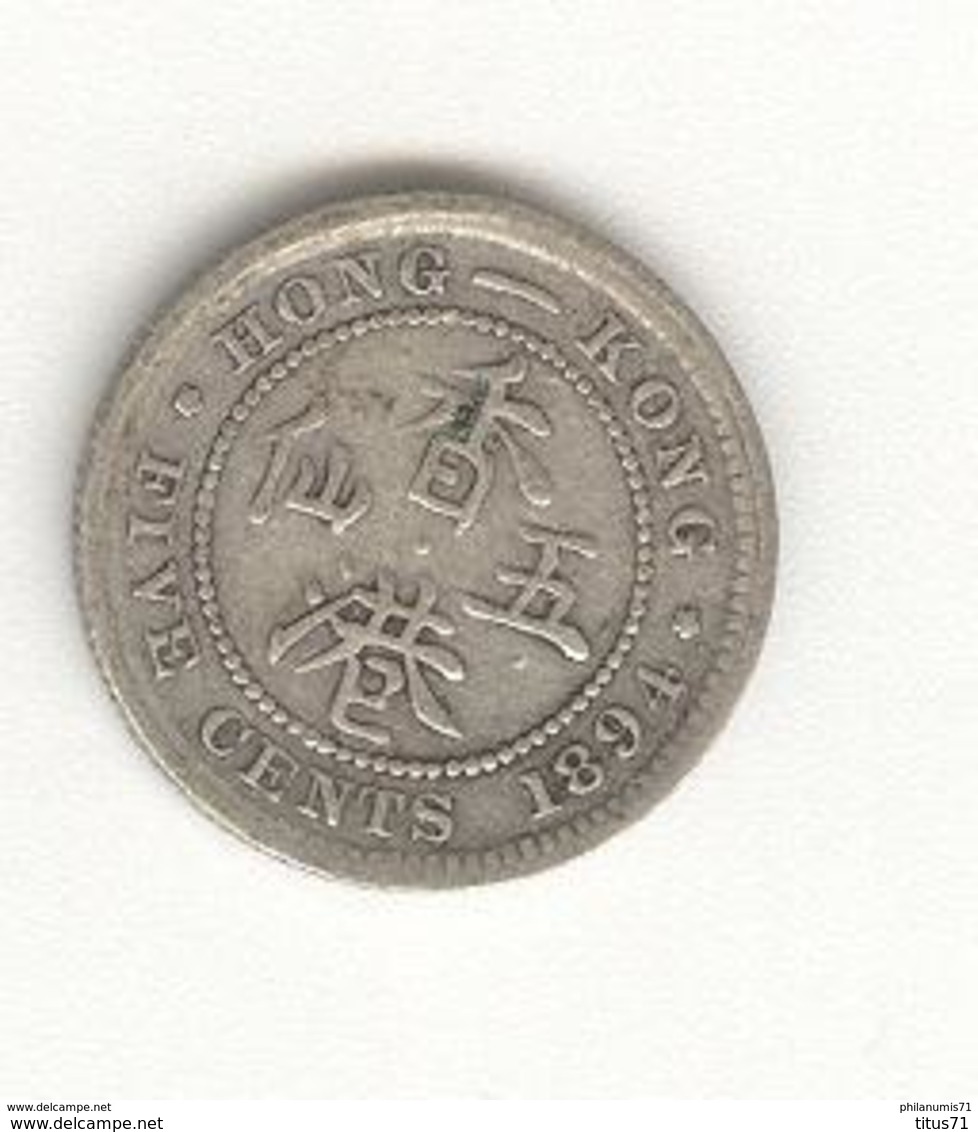 5 Cents Hong Kong 1894 - Hongkong