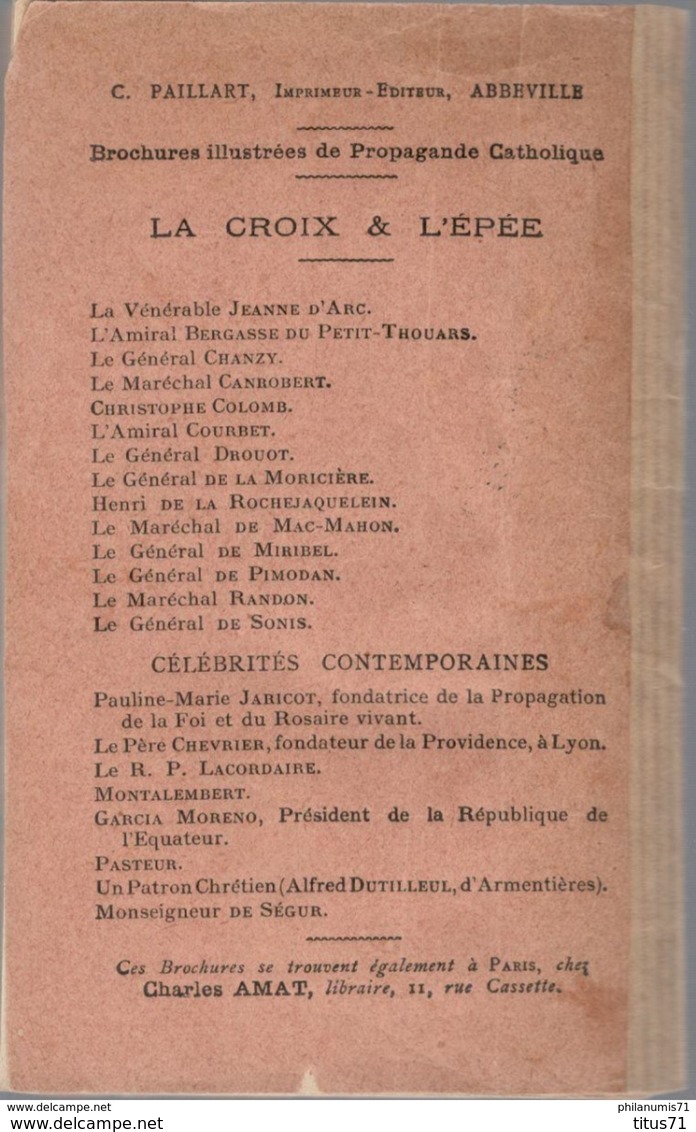 Brochure Illustrée De Propagande Catholique - Série La Croix Et L'Epée - Le Maréchal De Mac Mahon - Circa 1900 - Documents