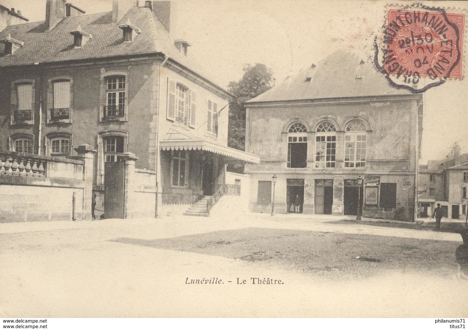 CPA Lunéville - Le Théatre - Circulée 1904 - Luneville