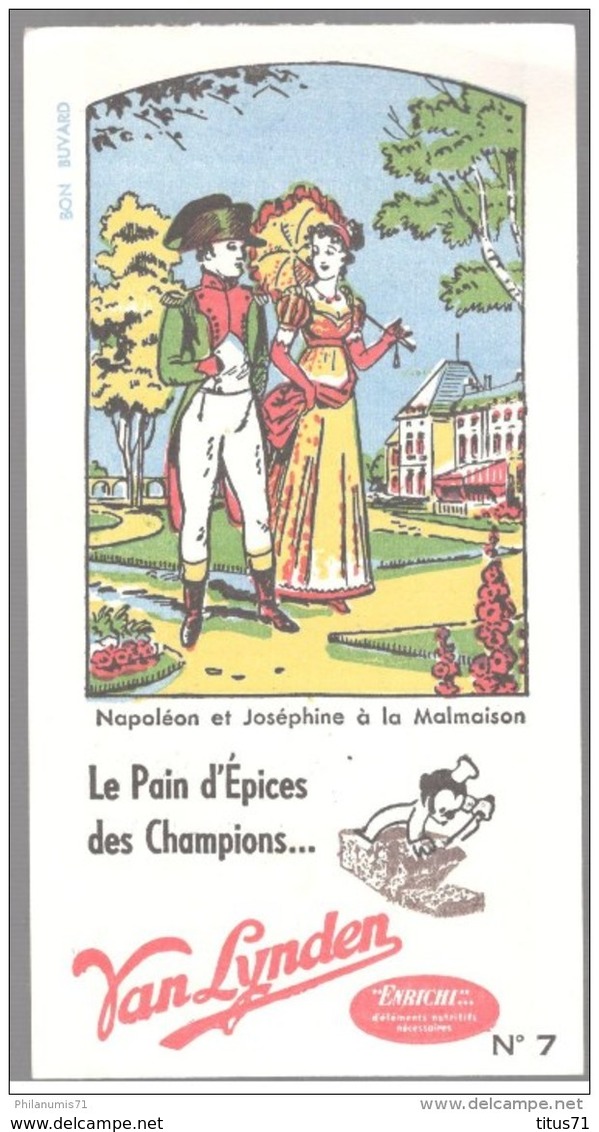 Buvard Van Lynden Pain D'épices - Napoléon Et Joséphine à La Malmaison - Très Bon état - Pain D'épices