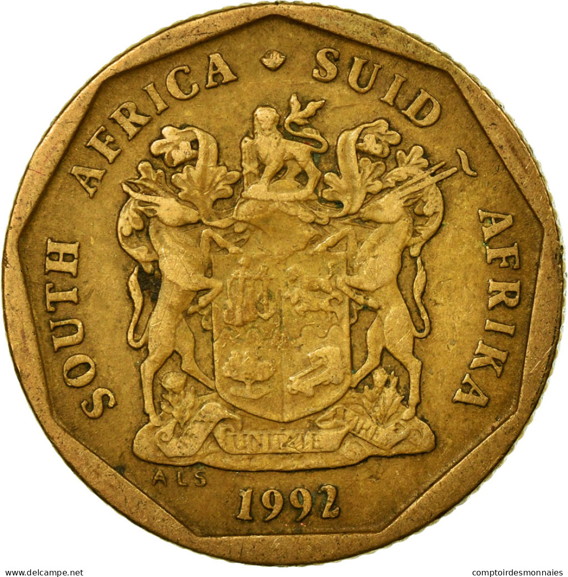 Monnaie, Afrique Du Sud, 20 Cents, 1992, Pretoria, TB+, Bronze Plated Steel - Afrique Du Sud