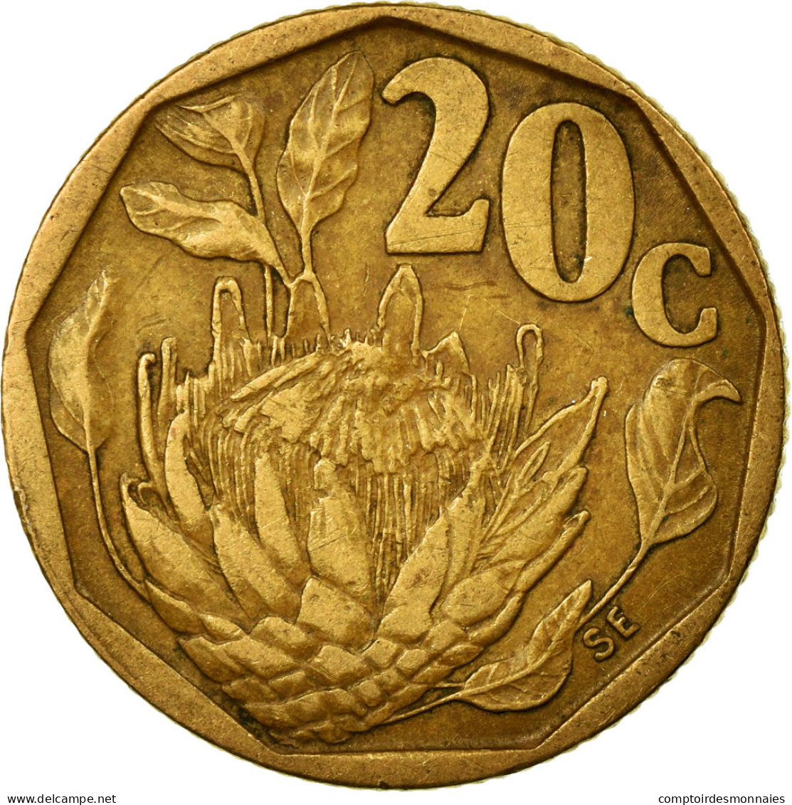 Monnaie, Afrique Du Sud, 20 Cents, 1992, Pretoria, TB+, Bronze Plated Steel - Afrique Du Sud