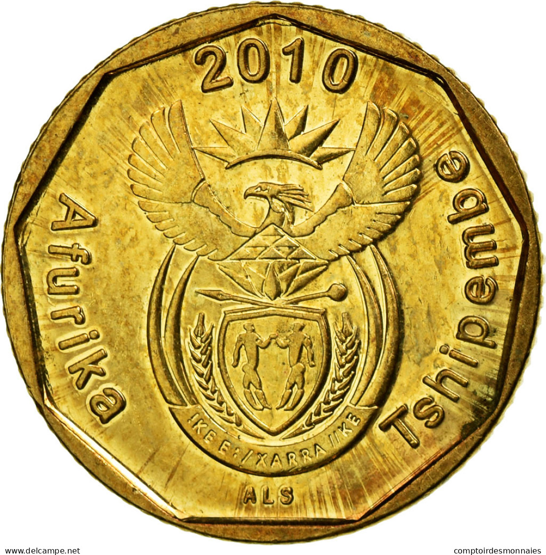 Monnaie, Afrique Du Sud, 10 Cents, 2010, Pretoria, TTB, Bronze Plated Steel - Afrique Du Sud