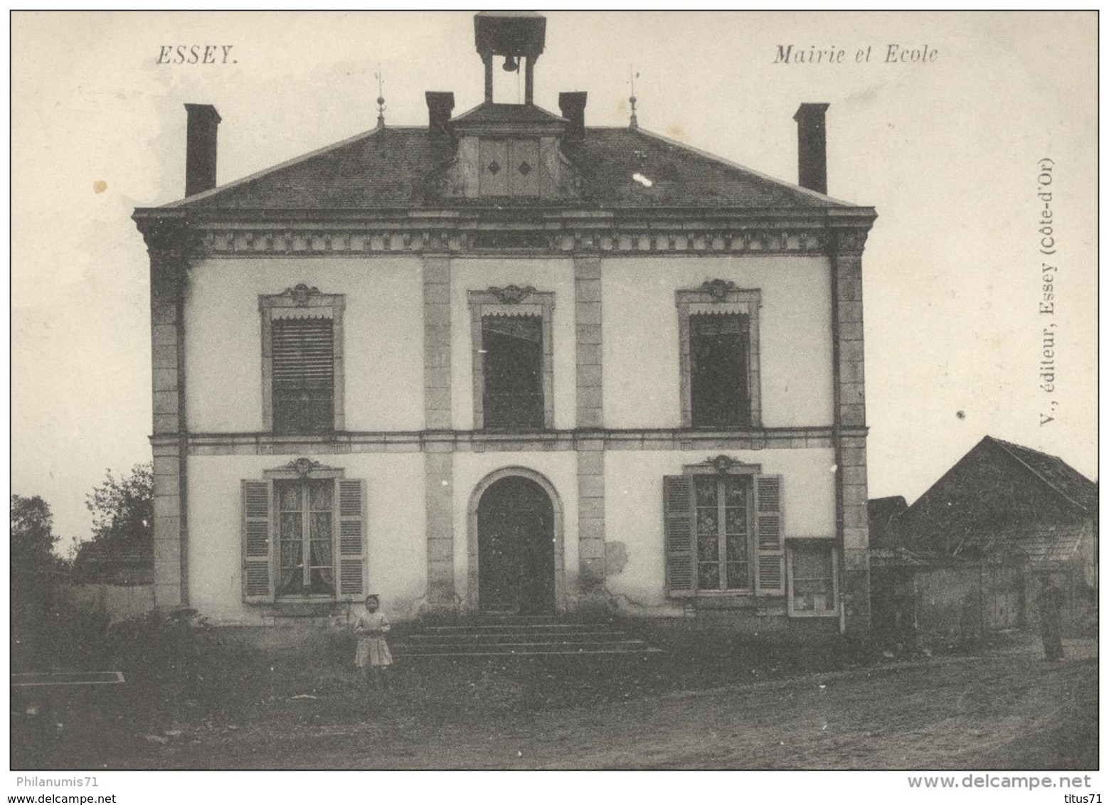 CPA - Essey - Mairie - Ecole - Circulée 1912 - Autres & Non Classés