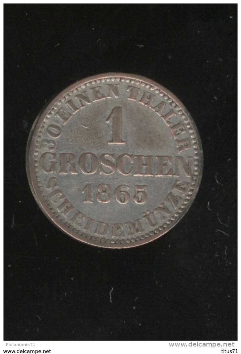 1 Groschen Allemagne Hanovre 1865 B - TTB+ - Groschen & Andere Kleinmünzen