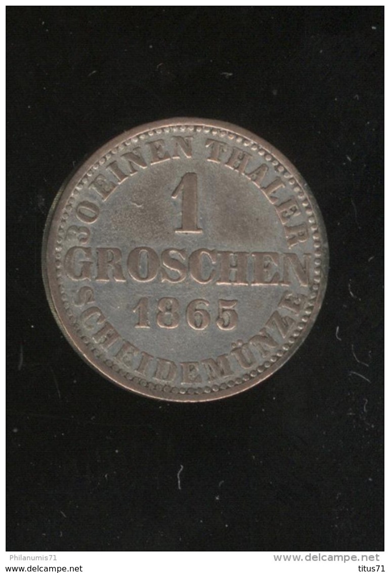 1 Groschen Allemagne Hanovre 1865 B - TTB+ - Kleine Munten & Andere Onderverdelingen