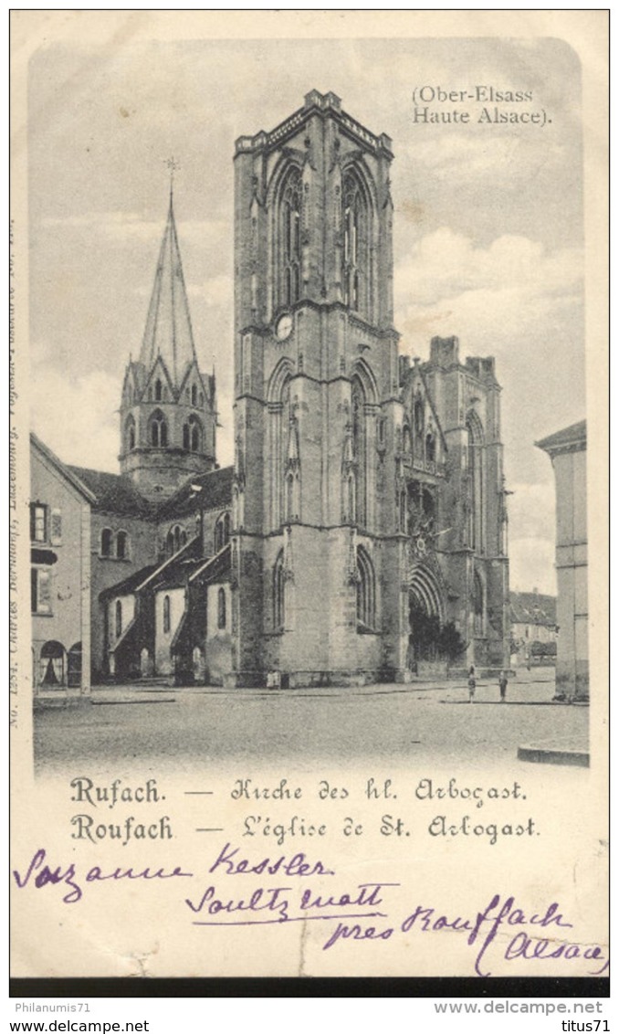 CPA Carte Nuage - Roufach - Eglise De St Arbogast - Circulée 1900 - Rouffach