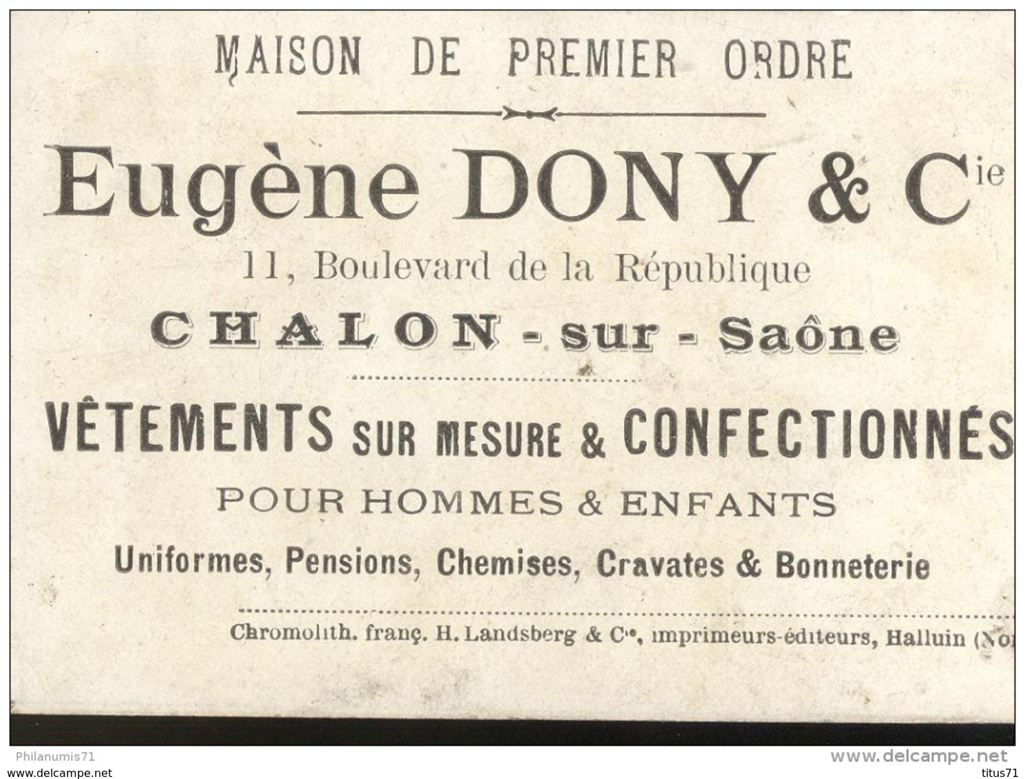 Chromo Eugène Dony Et Cie - Chalon Sur Saône - La Guerre Du Transvaal - Autres & Non Classés