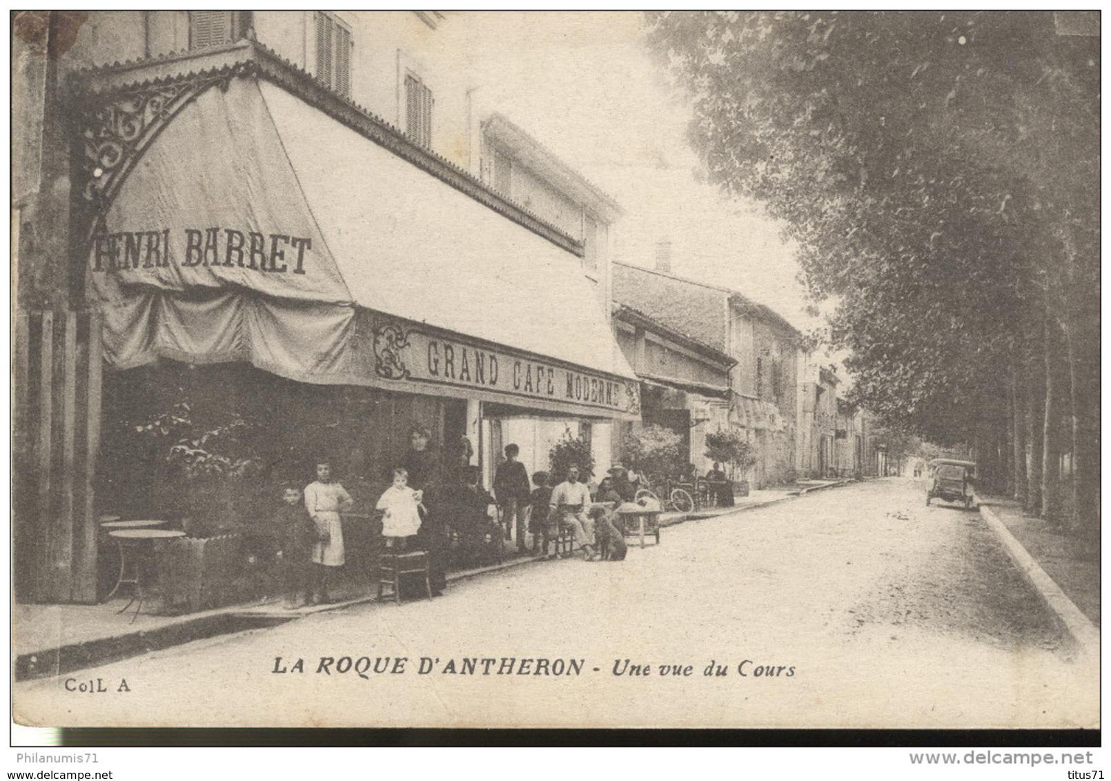 CPA La Roque D'Anthéron - Vue Du Cours -  Circulée - Autres & Non Classés