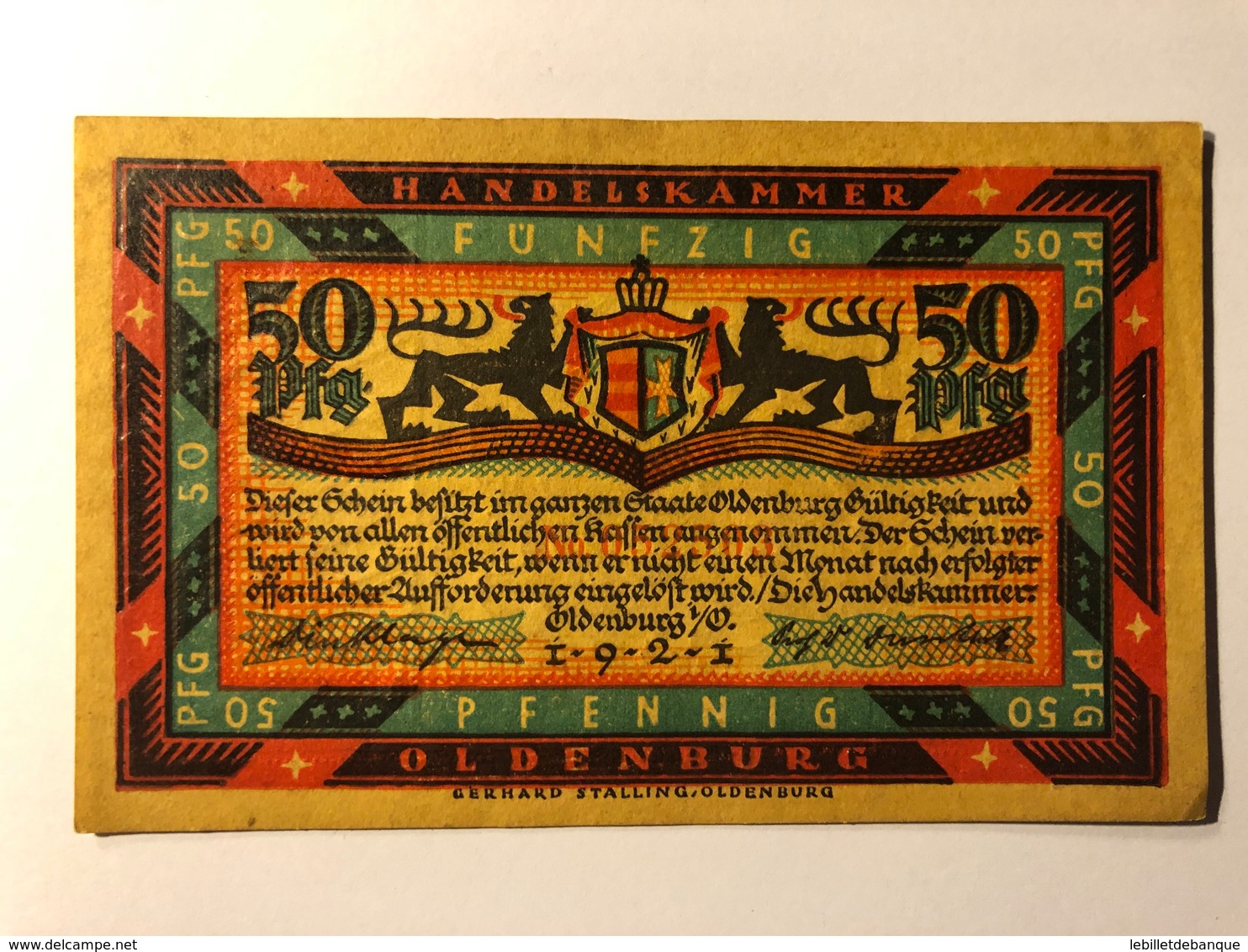 Allemagne Notgeld Oldenburg 50 Pfennig - Colecciones