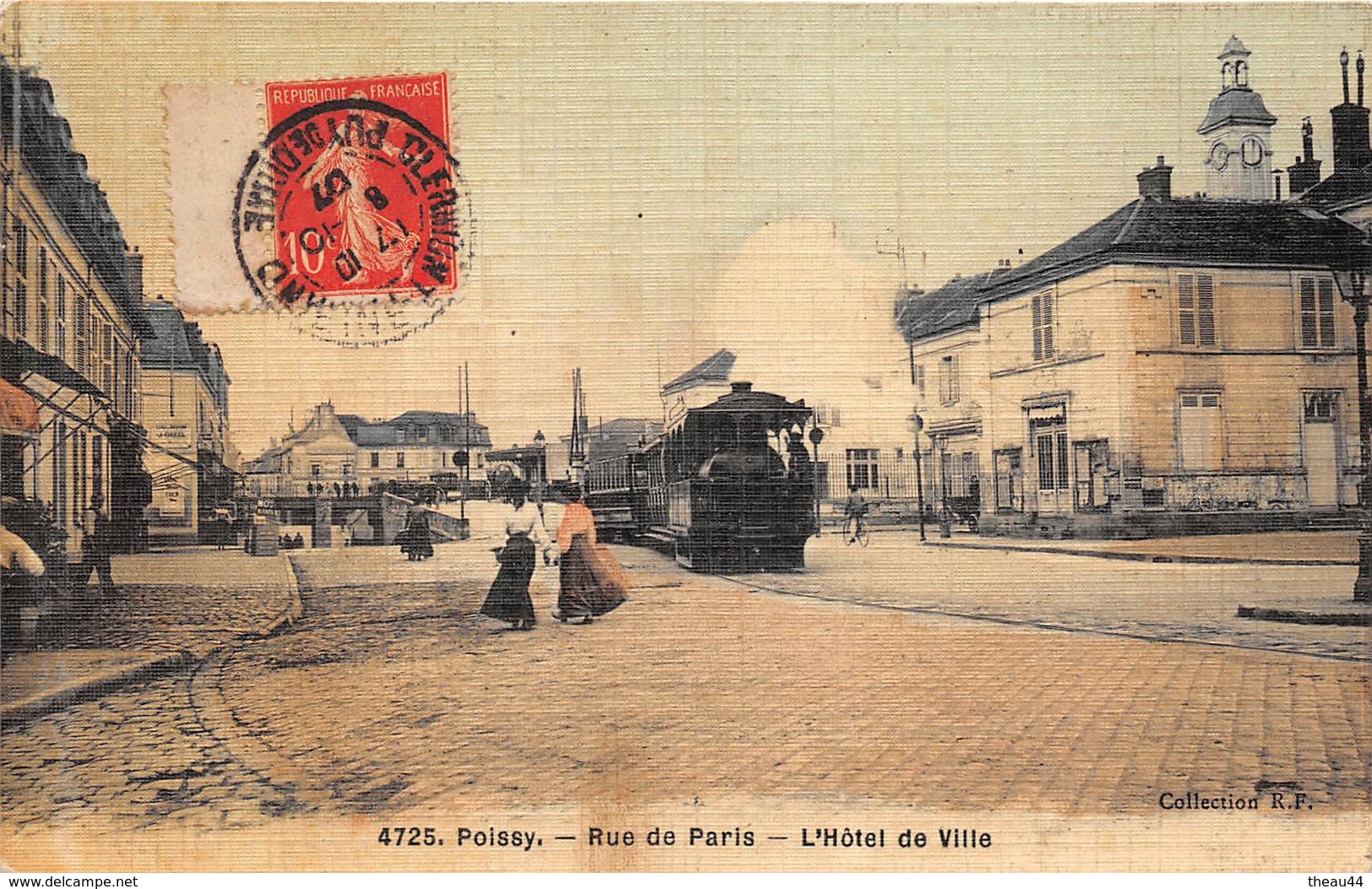 ¤¤  -  POISSY    -   Rue De Paris  -  L'Hôtel De Ville   -  Train , Chemin De Fer    -  ¤¤ - Poissy