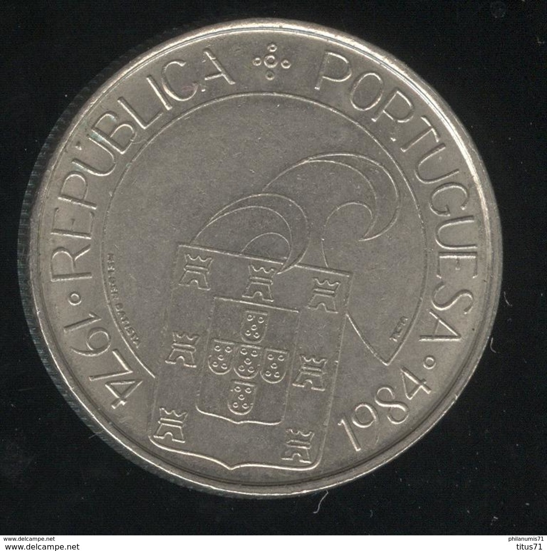 25 Escudos Portugal 1984 10 Ans De La Révolution Des &OElig;illets - Portogallo