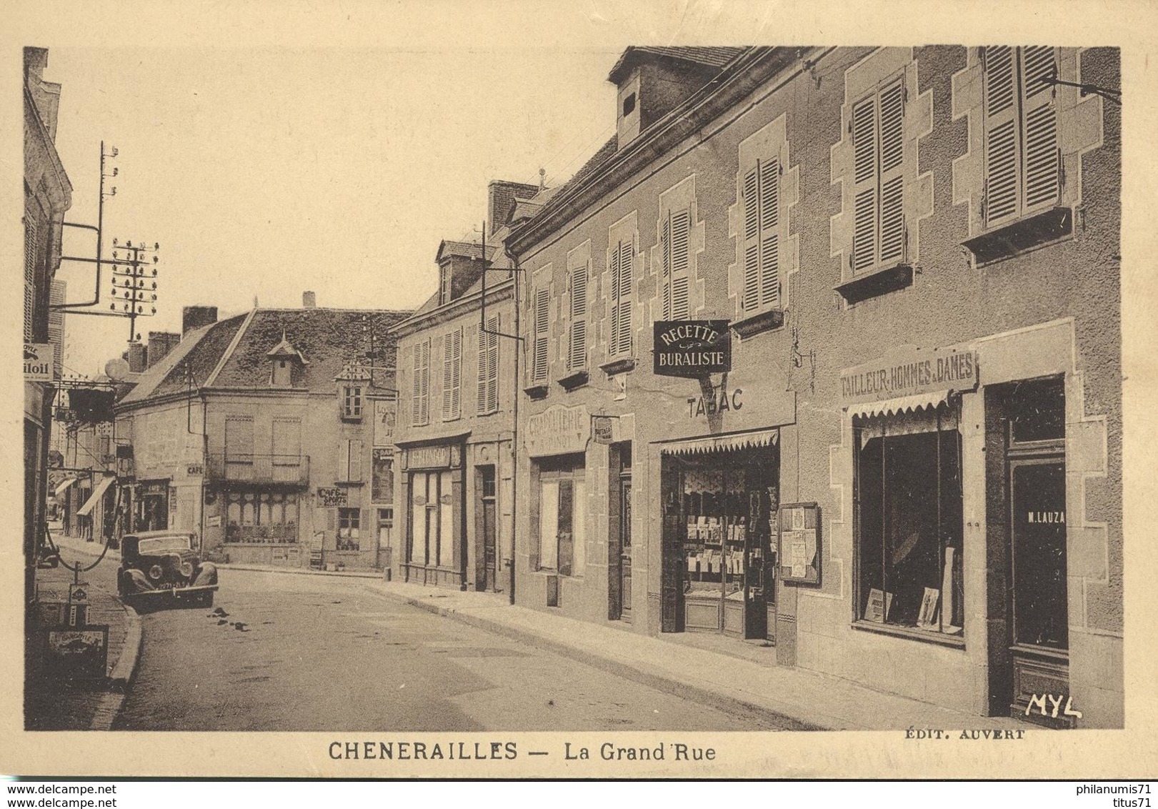 CPA  Chenérailles - Grande Rue - Non Circulé - Chenerailles