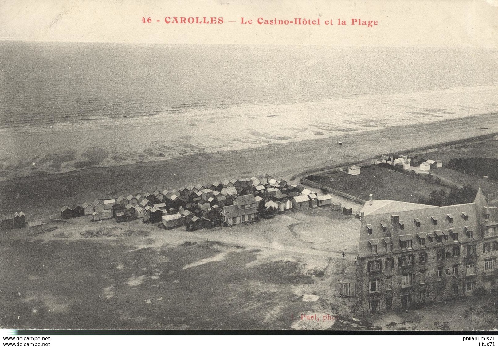 CPA  Carolles - Casino Hôtel - Plage -  Circulée 1913 - Otros & Sin Clasificación