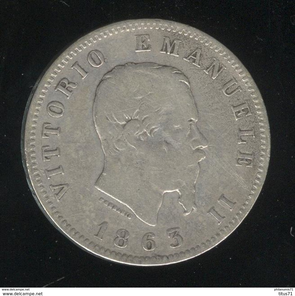 1 Lire Italie / Italy 1863  - TTB - 1861-1878 : Vittoro Emanuele II