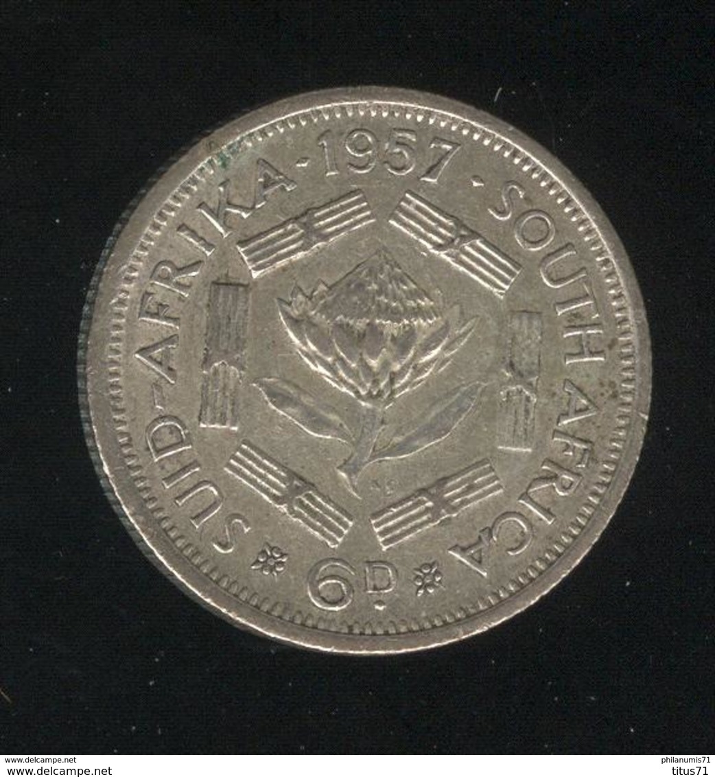 6 Pence Afrique Du Sud / South Africa 1957 TTB - Afrique Du Sud