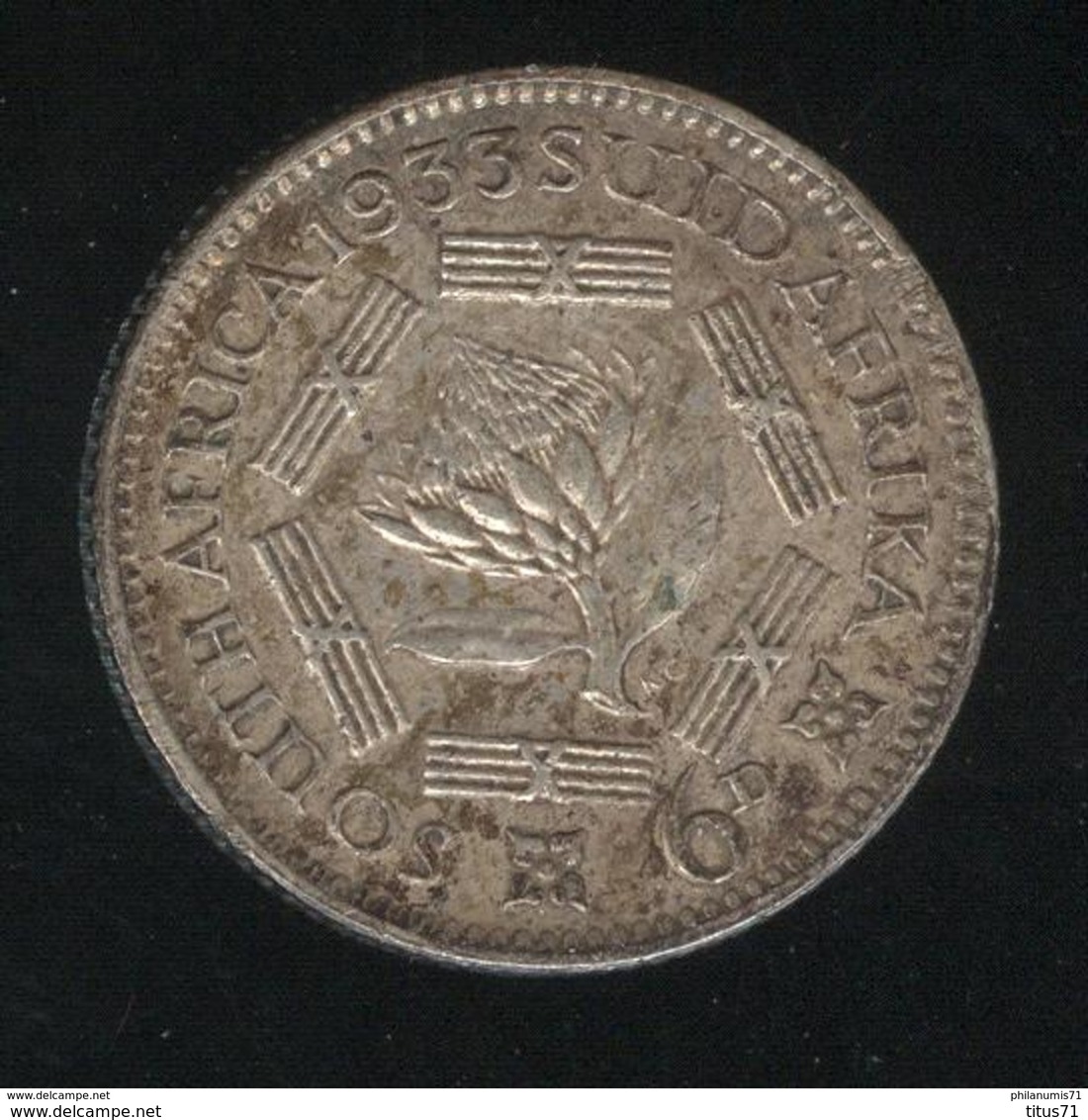 6 Pence Afrique Du Sud / South Africa 1933 TTB - Afrique Du Sud