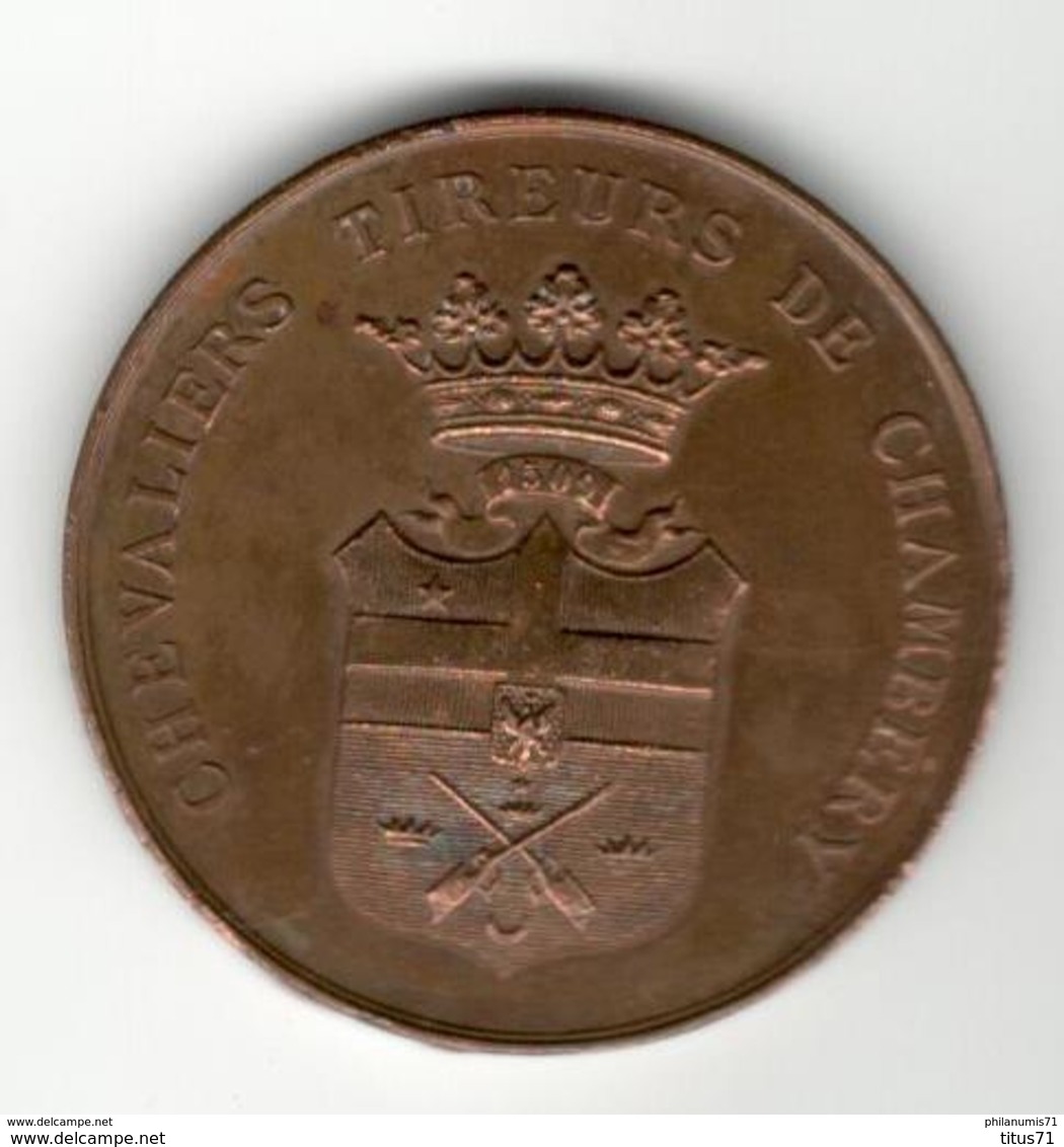 Médaille Chevaliers Tireurs De Chambery - Tir International Chambery 1894 - Autres & Non Classés