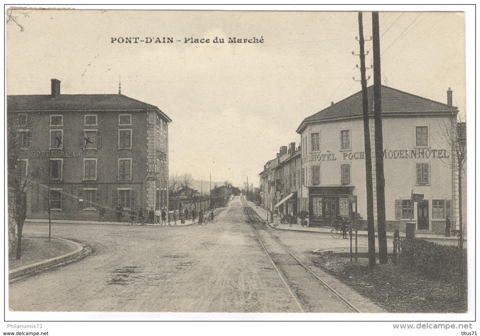 CPA Pont D'Ain - Place Du Marché - Circulée En 1912 - Ohne Zuordnung