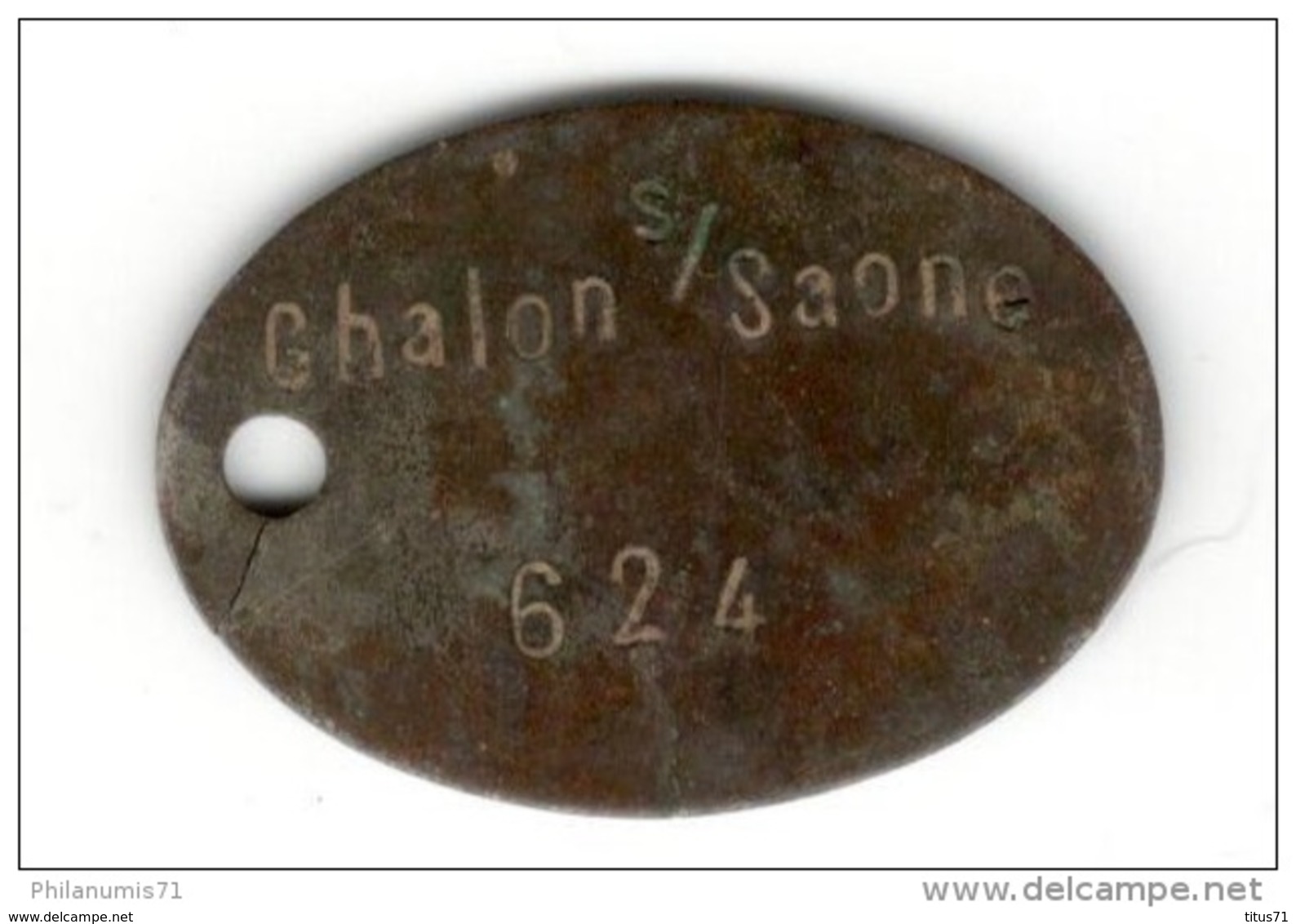 Plaque D'identification De Soldat - Centre Mobilisateur De Chalon Sur Saône - Classe 1895 - Equipment
