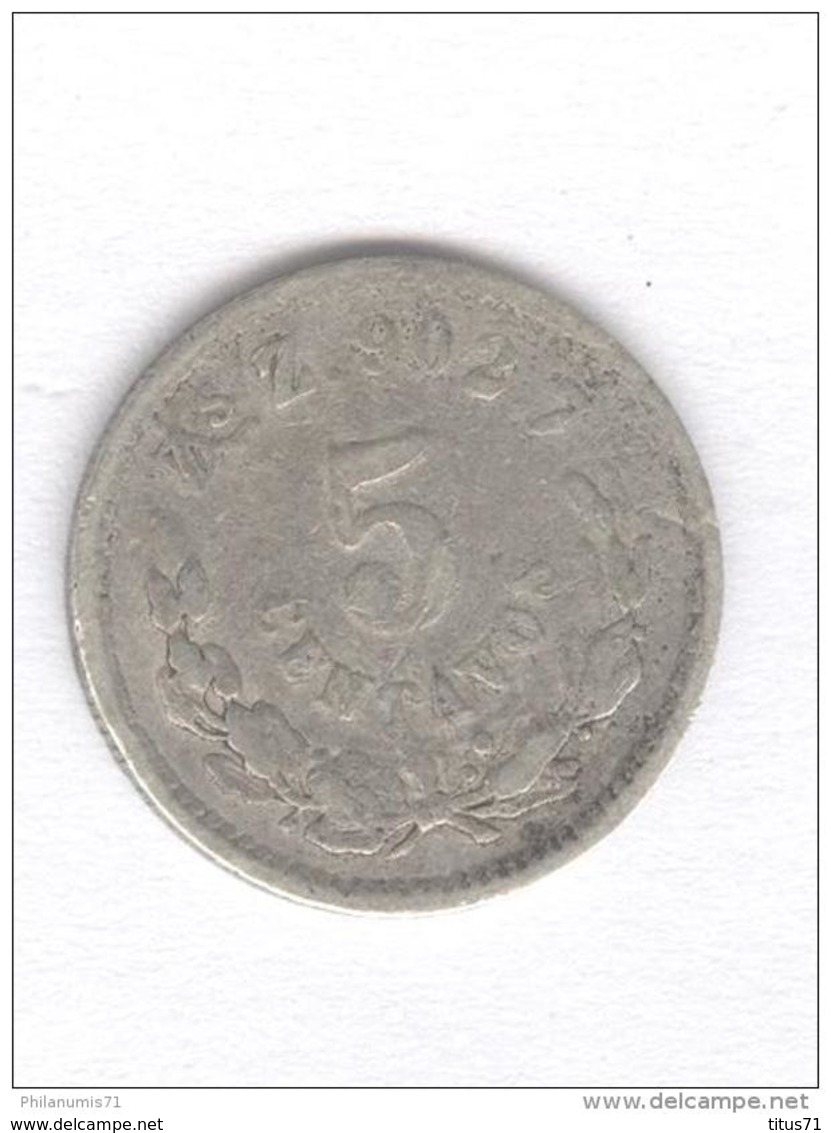 5 Centavos Mexique / Mexico 1887 - Mexique