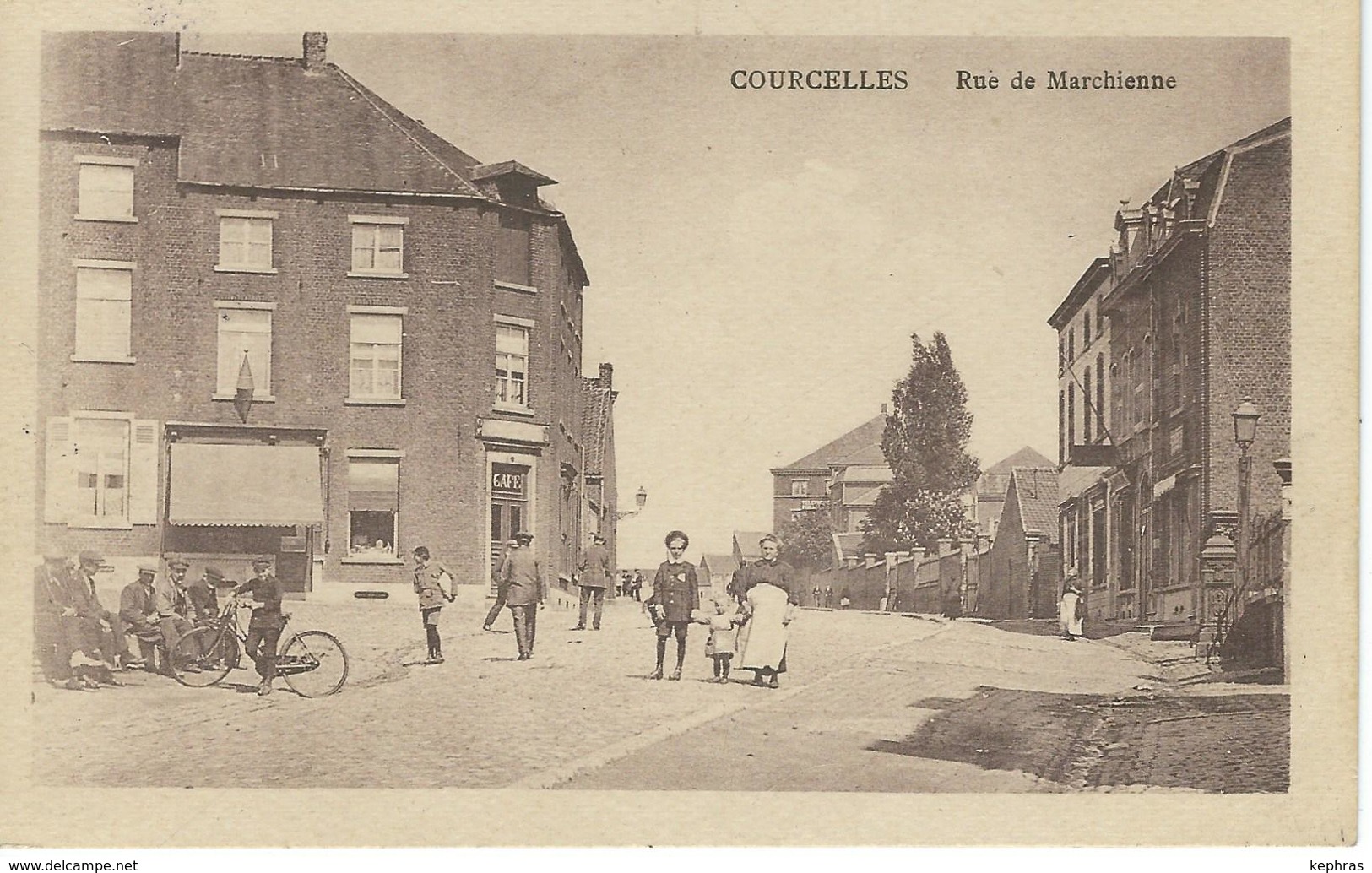 COURCELLES : Rue De Marchienne - RARE CPA - Cachet De La Poste 1933 - Courcelles