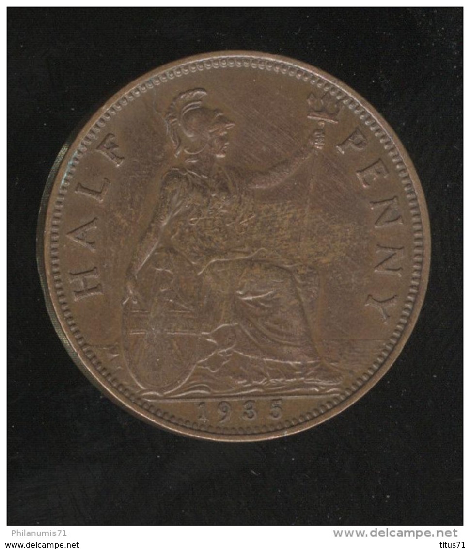 Half Penny Grande Bretagne / United Kingdom 1935 Georges V - TTB+ - C. 1/2 Penny