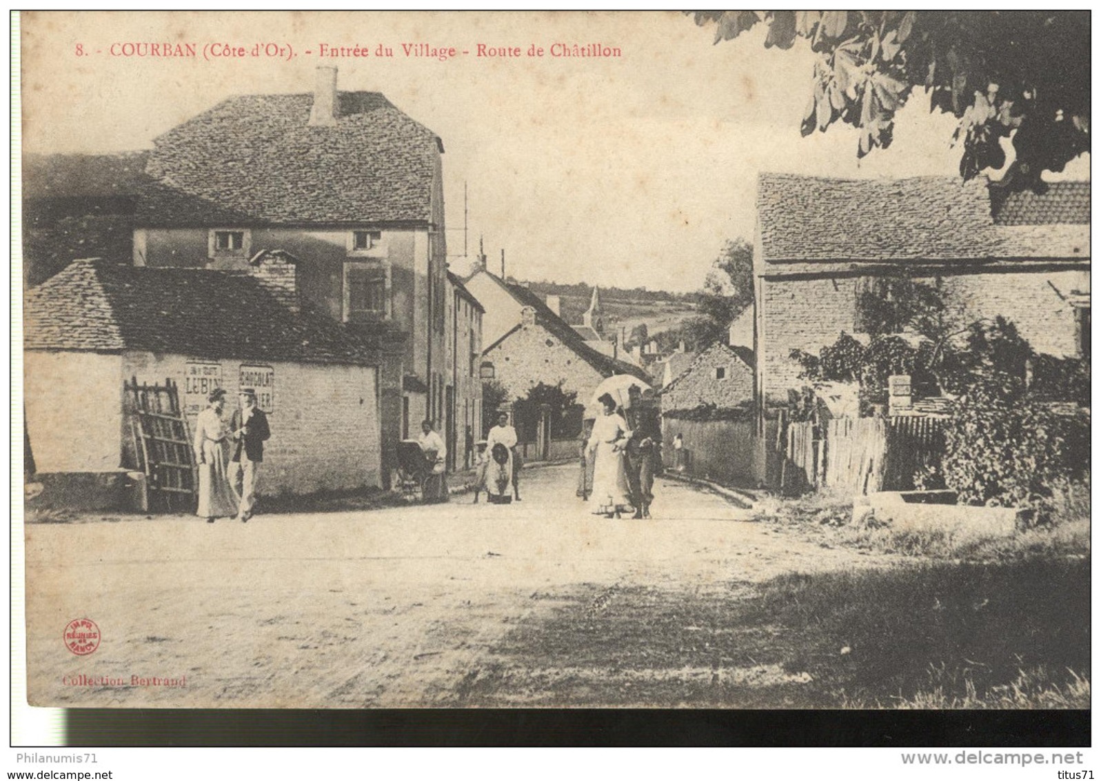 CPA Courban - Entrée Du Village - Route De Chatillon - Non Circulée - Autres & Non Classés