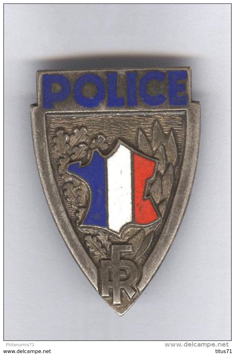 Insigne Police - émaillé - Fixation Par Vis - Fabricant Fraisse Demey - Police