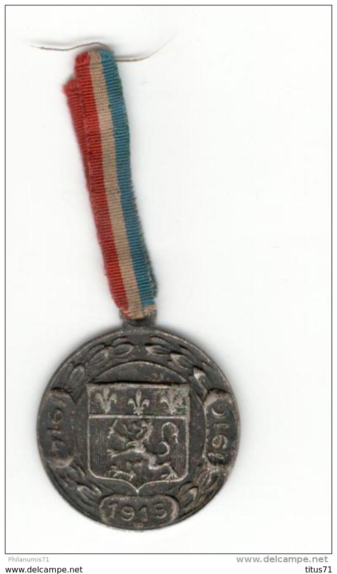 Médaille Oeuvres De Guerre - 1914 1915 1916 - Blason De La Ville De Lyon - Autres & Non Classés