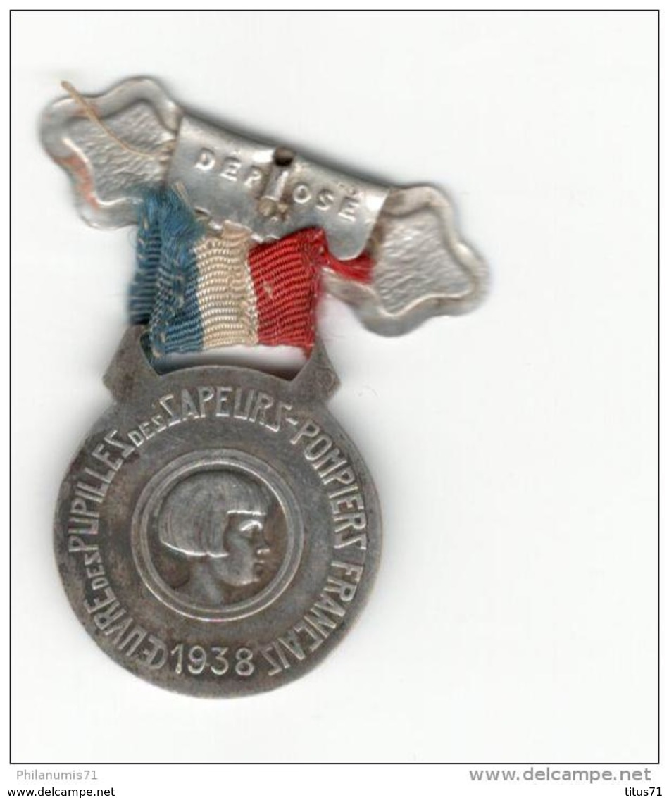 Insigne Oeuvre Des Pupilles Des Sapeurs Pompiers Français - 1938 - Autres & Non Classés