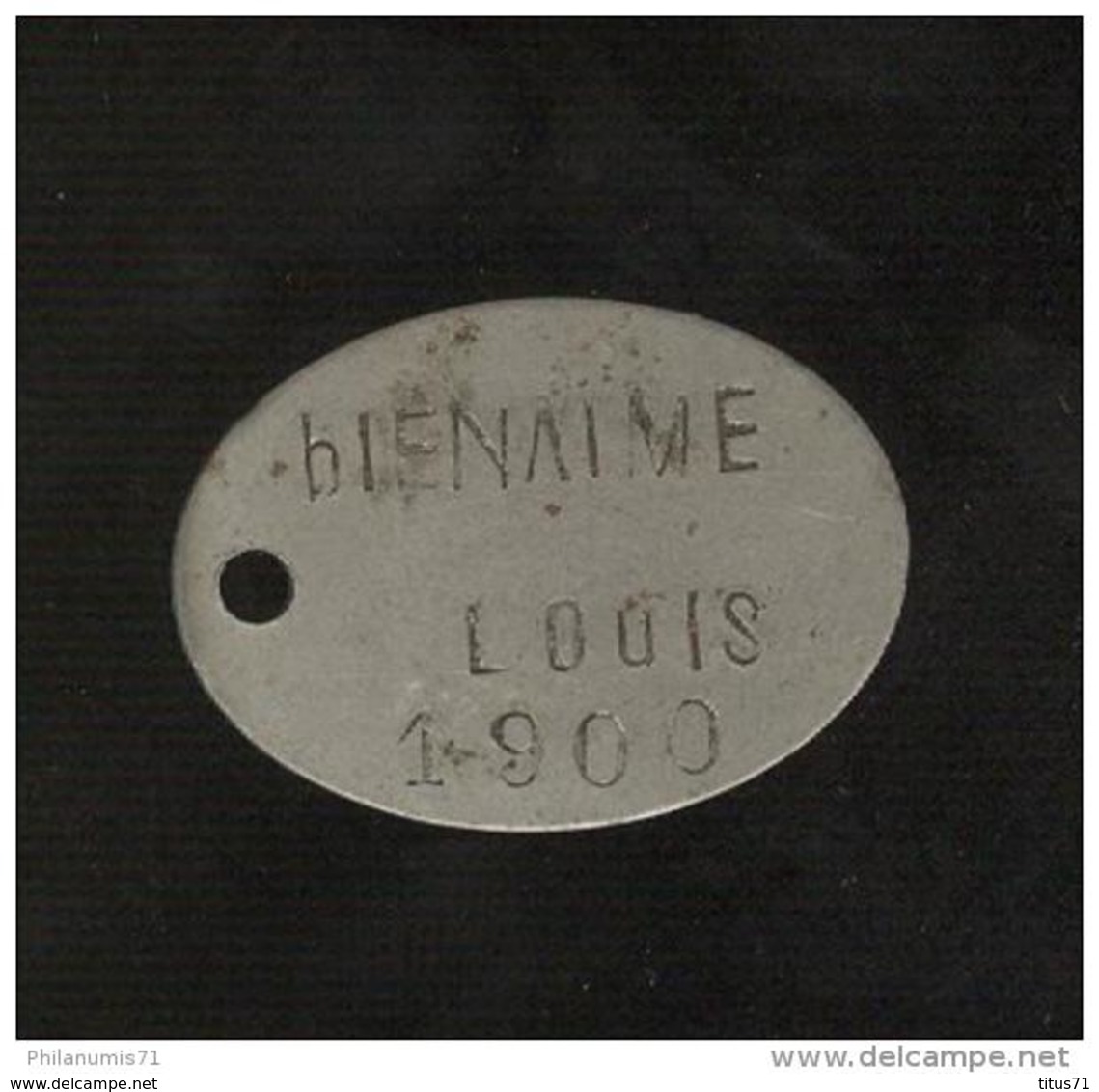 Plaque D'identification De Soldat - Centre Mobilisateur De La Seine 6ème Bureau - Classe 1900 - Equipement