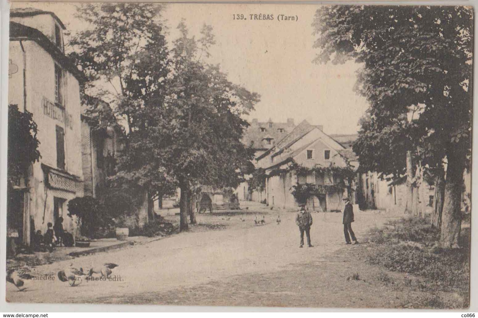 81 Trébas 1923 TB Animée éditeur Amédée Assier Phot éditeur 525 Habitants En 1908 Dos Scanné - Autres & Non Classés