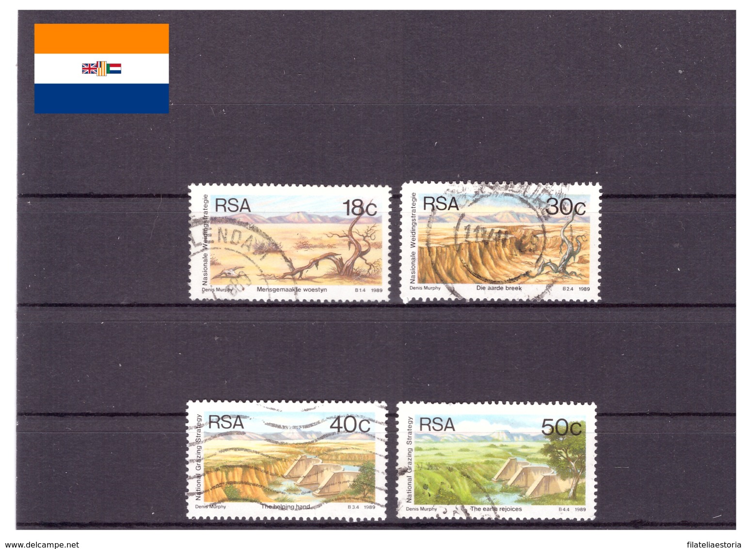 Afrique Du Sud 1989 - Oblitéré - Paysages - Michel Nr. 771-774 Série Complète (rsa208) - Oblitérés