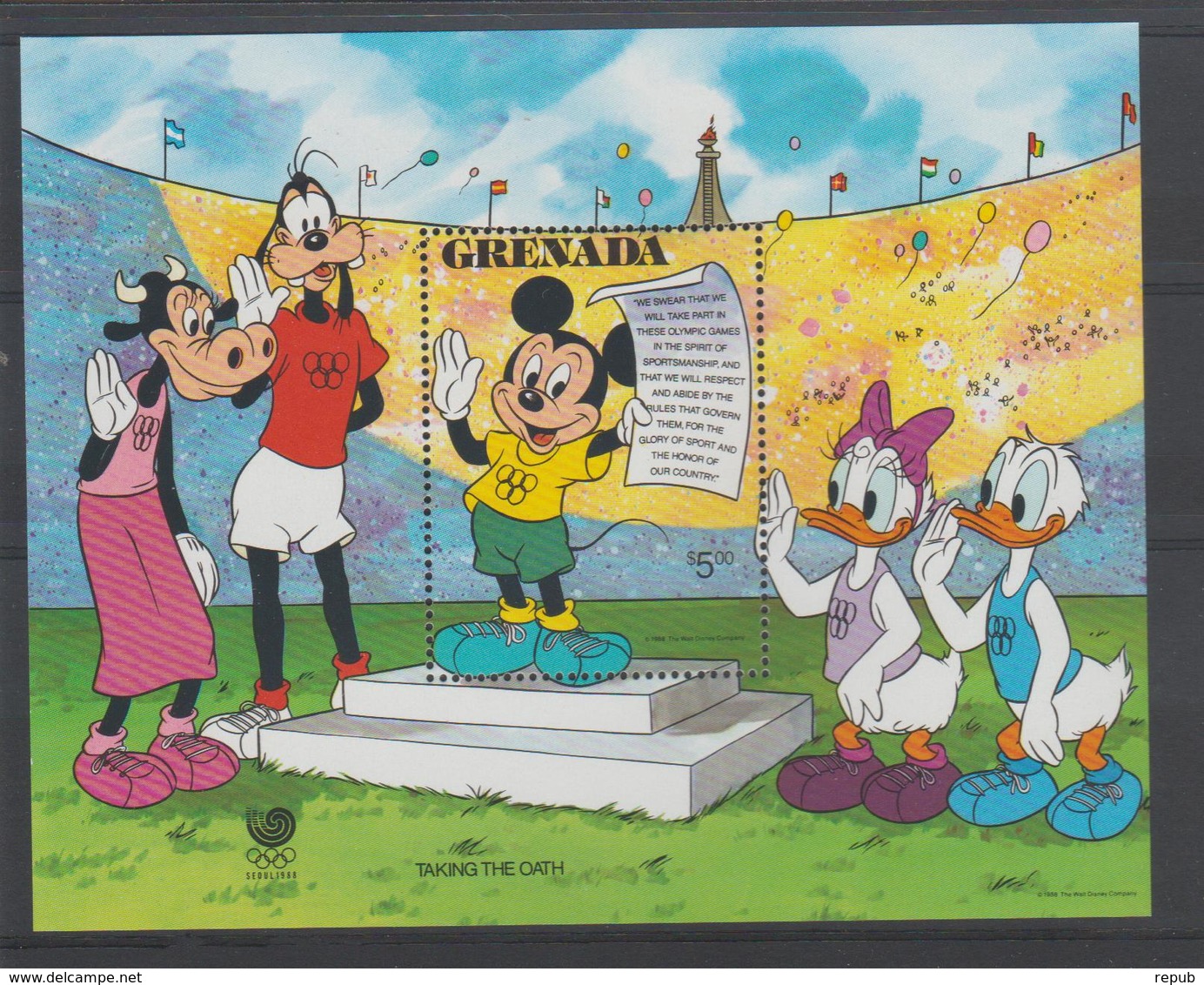 Disney Grenade Grenada 1988 BF 191 ** MNH - Disney