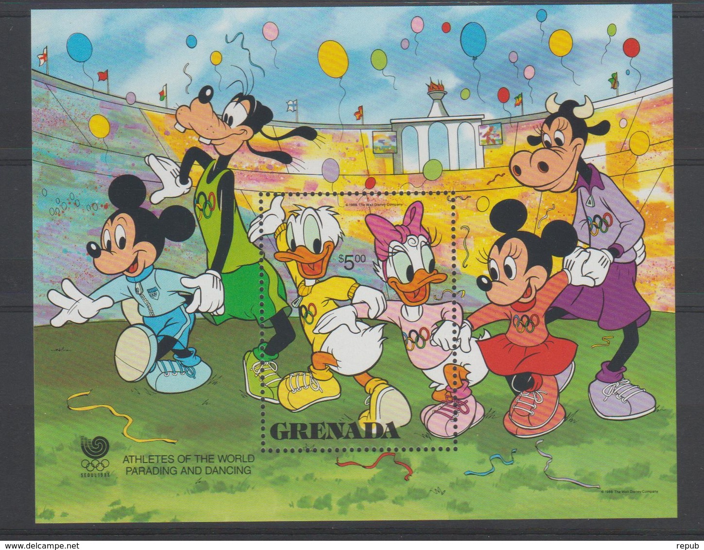 Disney Grenade Grenada 1988 BF 193 ** MNH - Disney