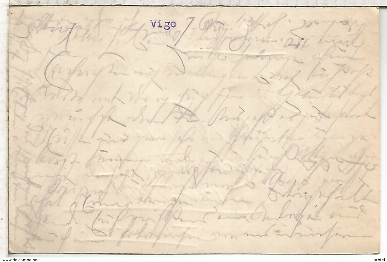 ESPAÑA ENTERO POSTAL ALFONSO XIII VIGO A DARMSTADT - 1850-1931