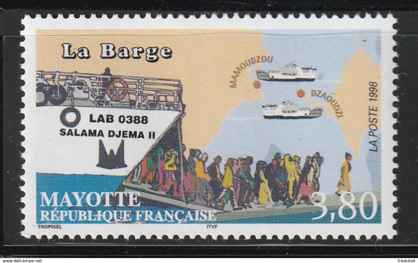 MAYOTTE - N°56 ** (1998) La Barge - Nuevos