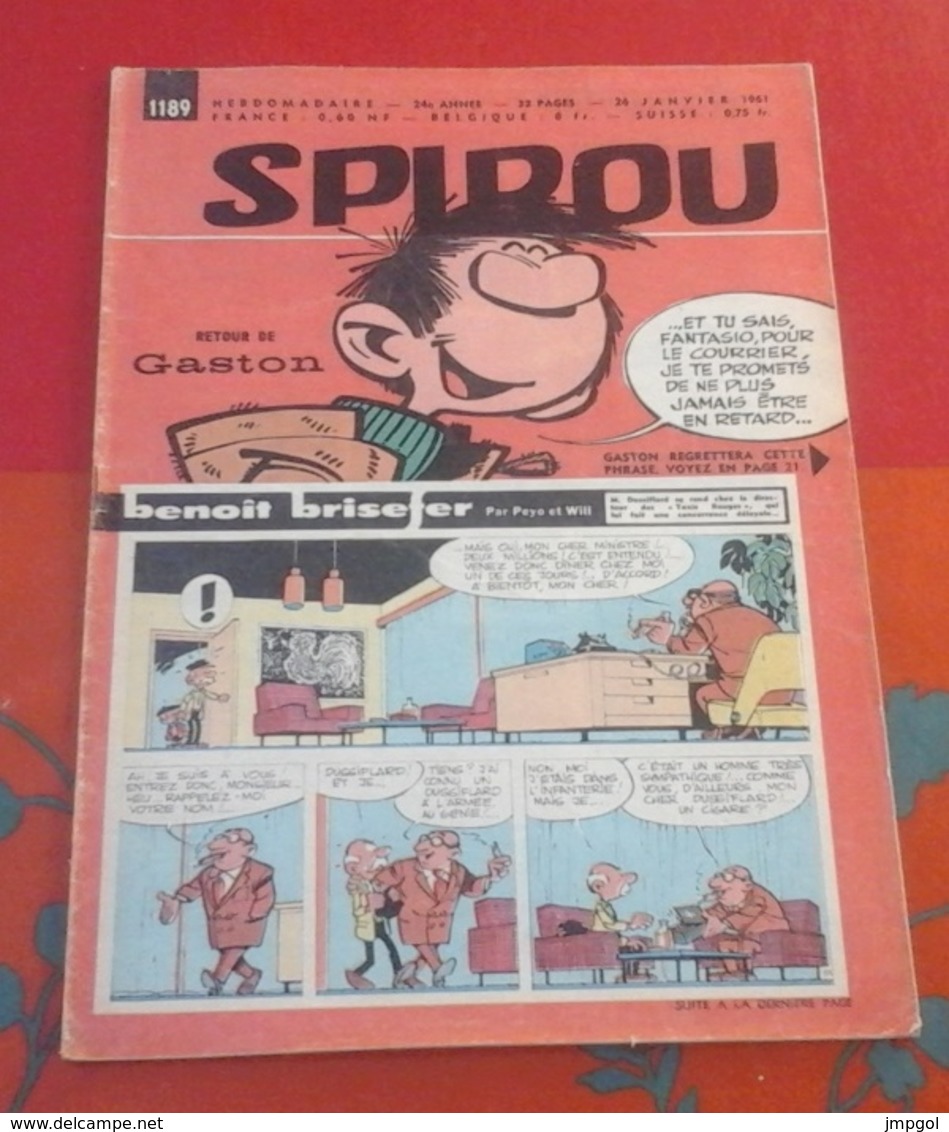 Spirou N° 1189 26 Janvier 1961 Rubrique Starter Victoire Française René Bonnet Dessins Jidéhem - Spirou Magazine