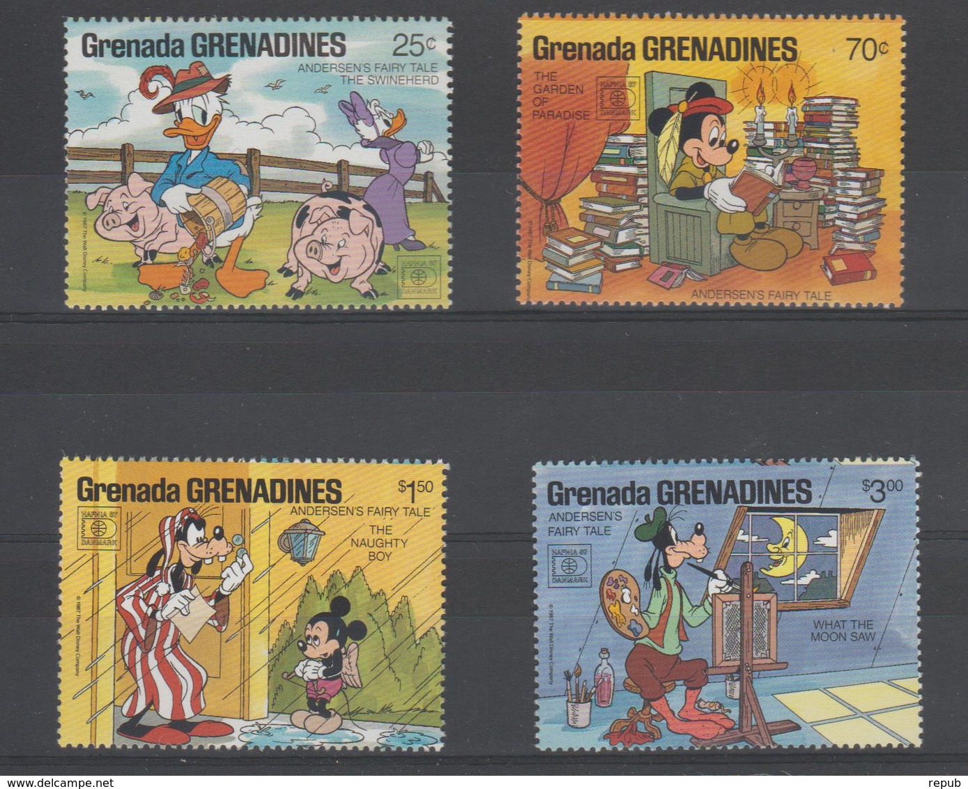 Disney Grenada Grenadines 1987 Série 809-12 4 Val ** MNH - Disney