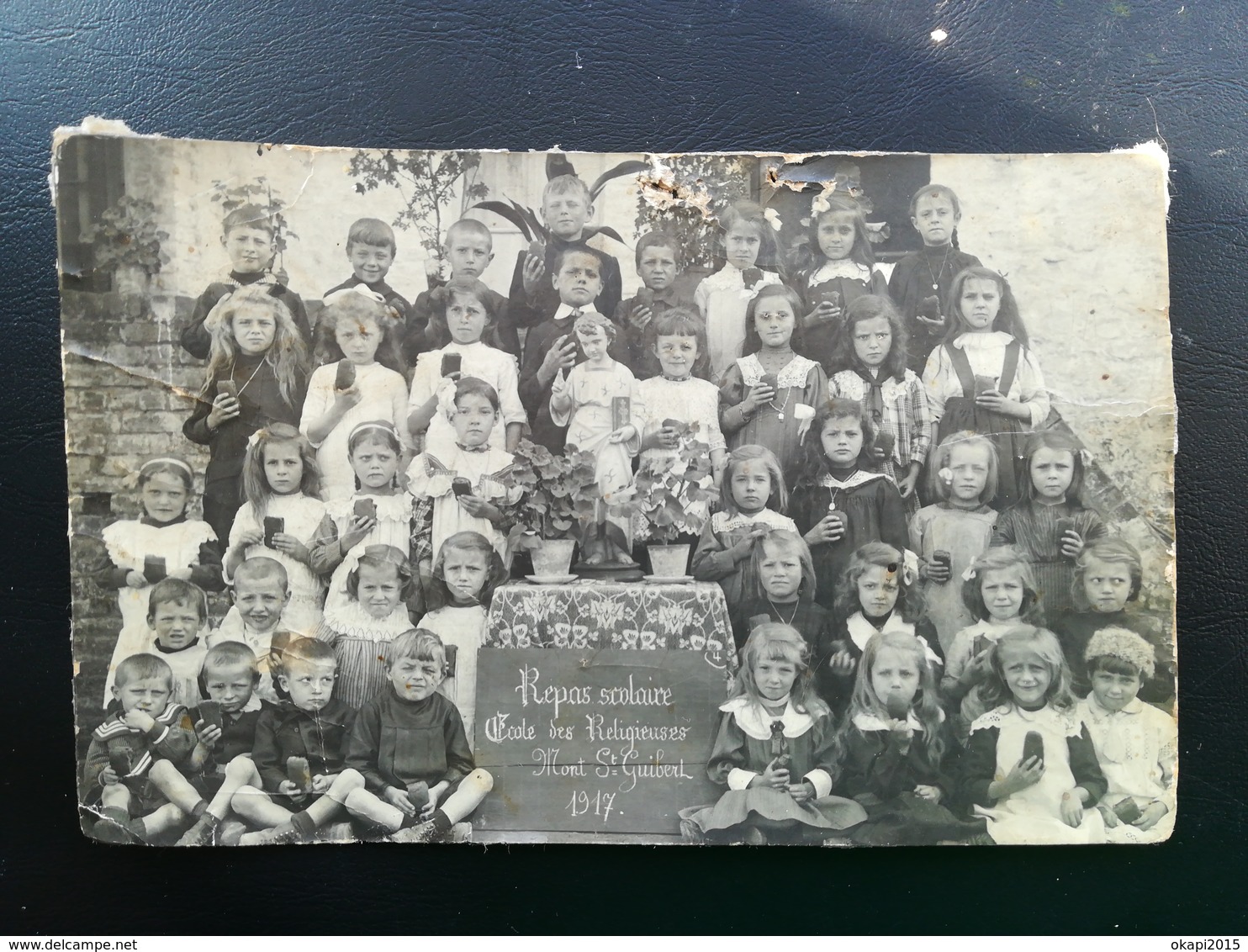 REPAS SCOLAIRE GUERRE 1914 - 1918 ÉCOLES  MONT-SAINT-GUIBERT Mont - Saint - Guibert Brabant Wallon Cartes Postales - Mont-Saint-Guibert