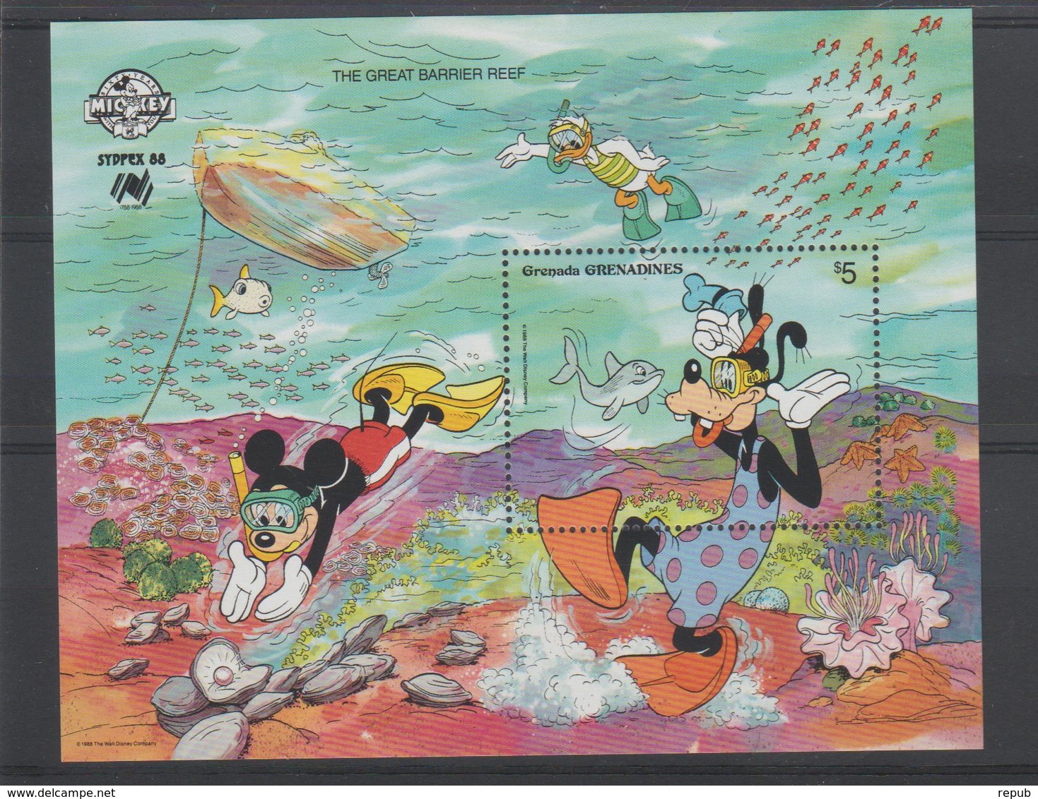 Disney Grenada Grenadines 1988 BF 153 ** MNH - Disney