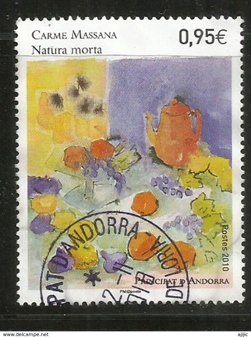 'Nature Morte'': Oeuvre De Carme Massana, Un Timbre Oblitéré  1 ère Qualité - Used Stamps