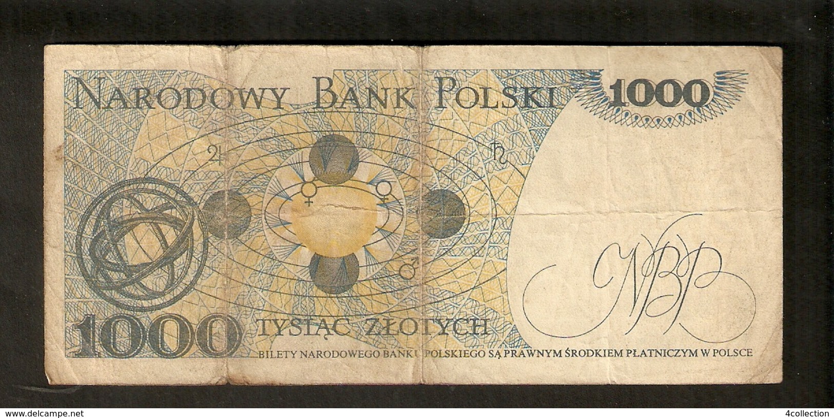 T.  Poland Narodowy Bank Polski 1000 Zlotych 1982 Ser. DF 0292364 Mikolaj Kopernik - Pologne