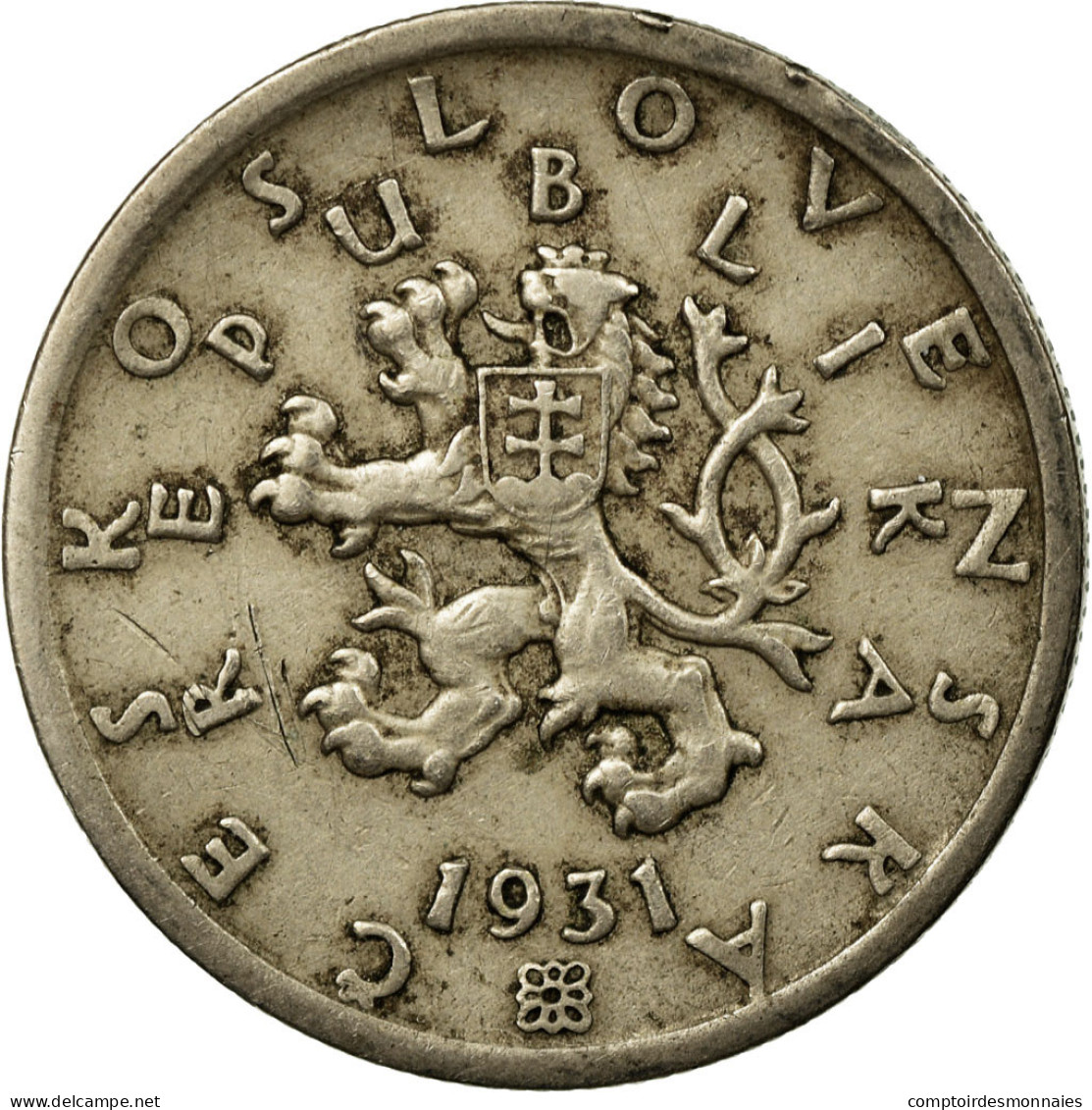 Monnaie, Tchécoslovaquie, 50 Haleru, 1931, TB+, Copper-nickel, KM:2 - Tchécoslovaquie