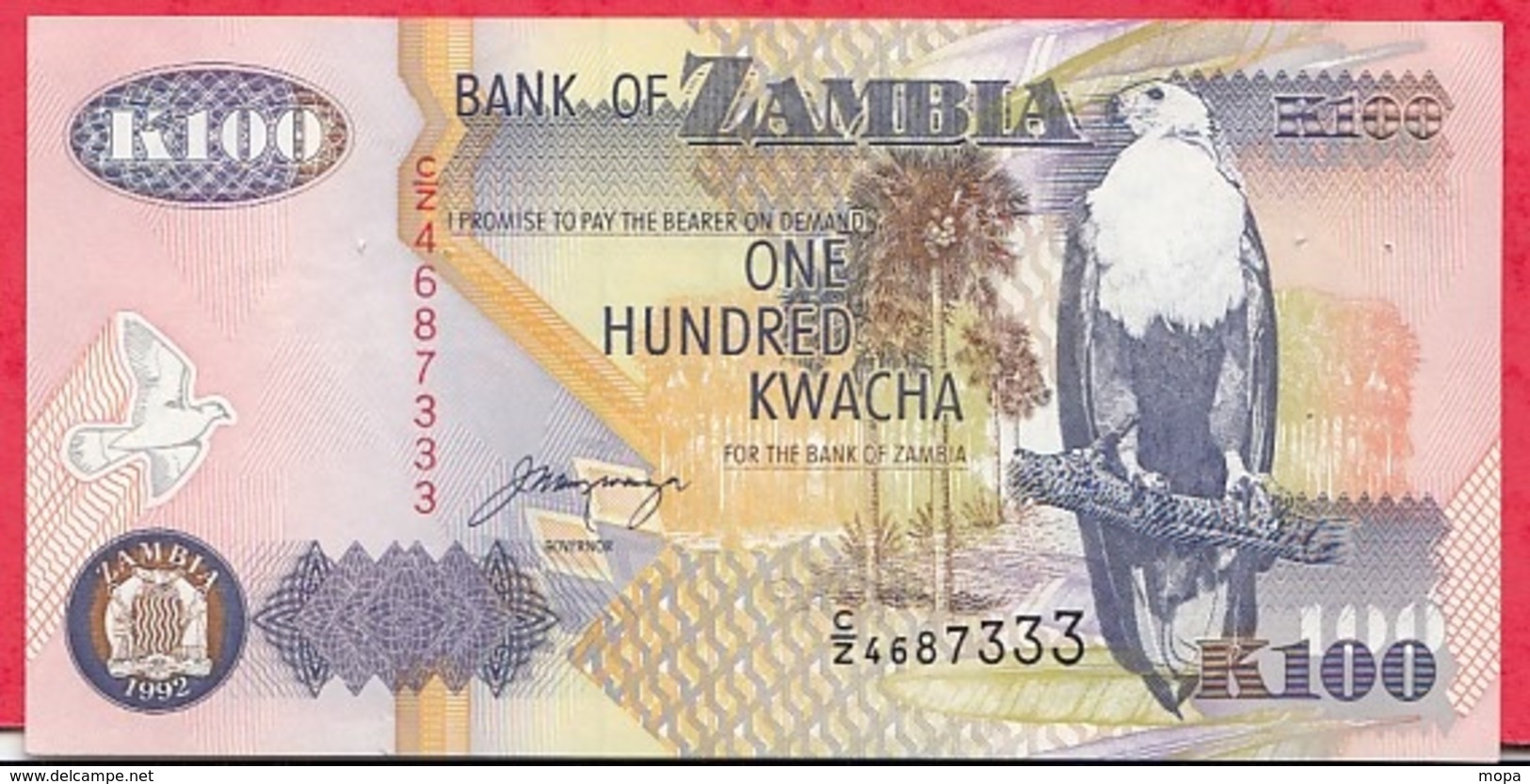 Zambie 100 Kwacha 1992/2001 (sign 11)  Bon état - Zambie